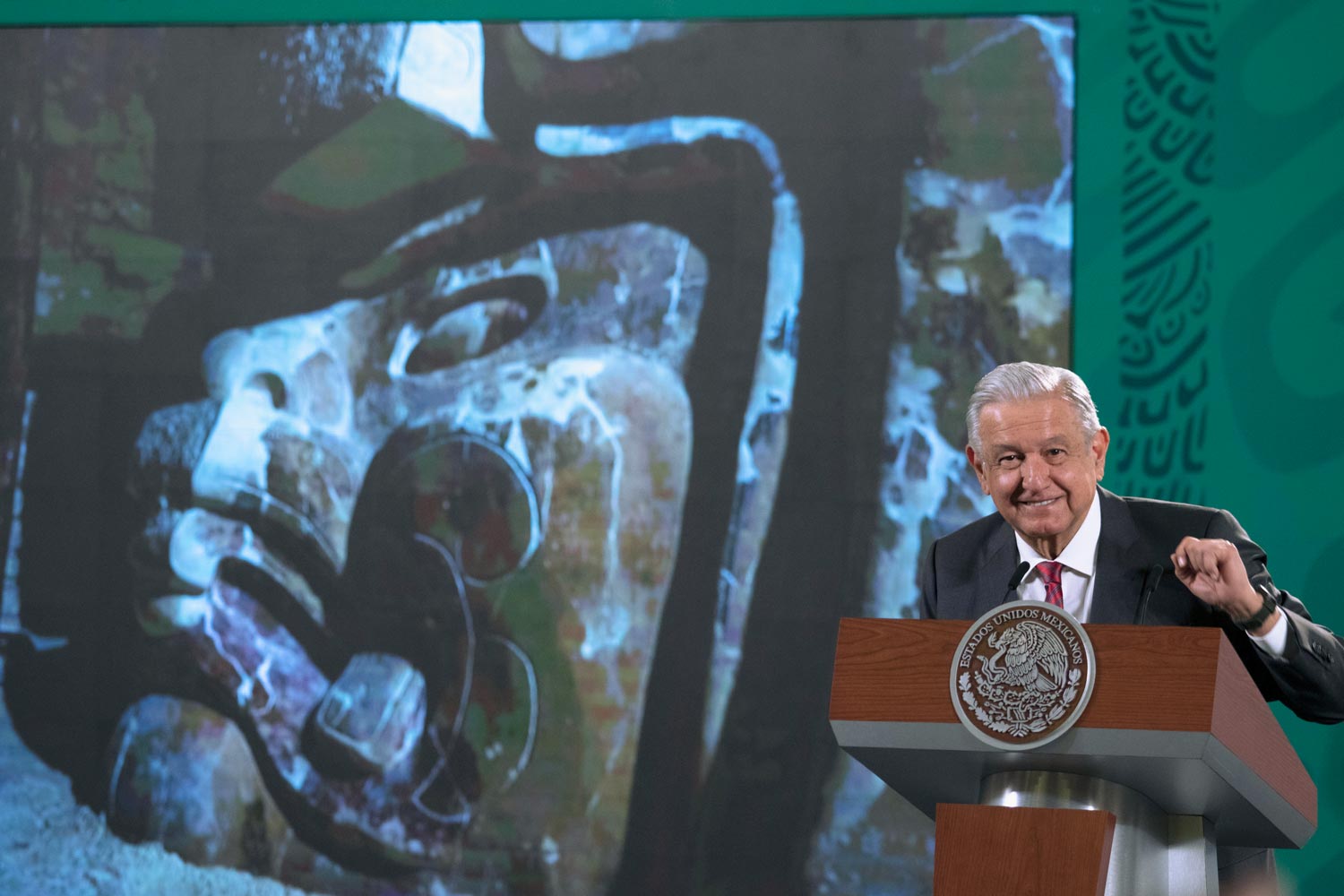 Presidente Andrés Manuel López Obrador en conferencia de prensa.
