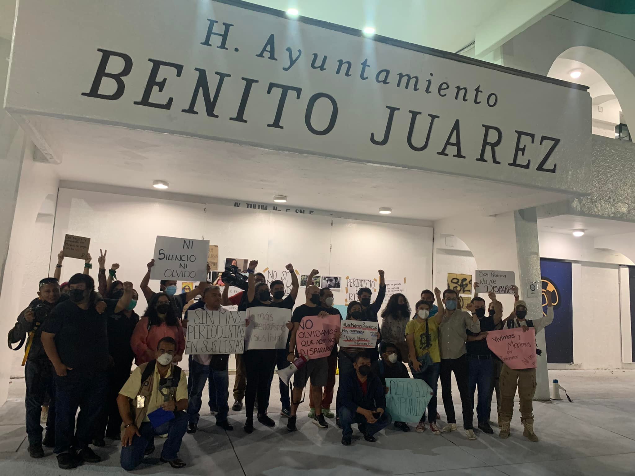 Protesta de periodistas Quintana Roo