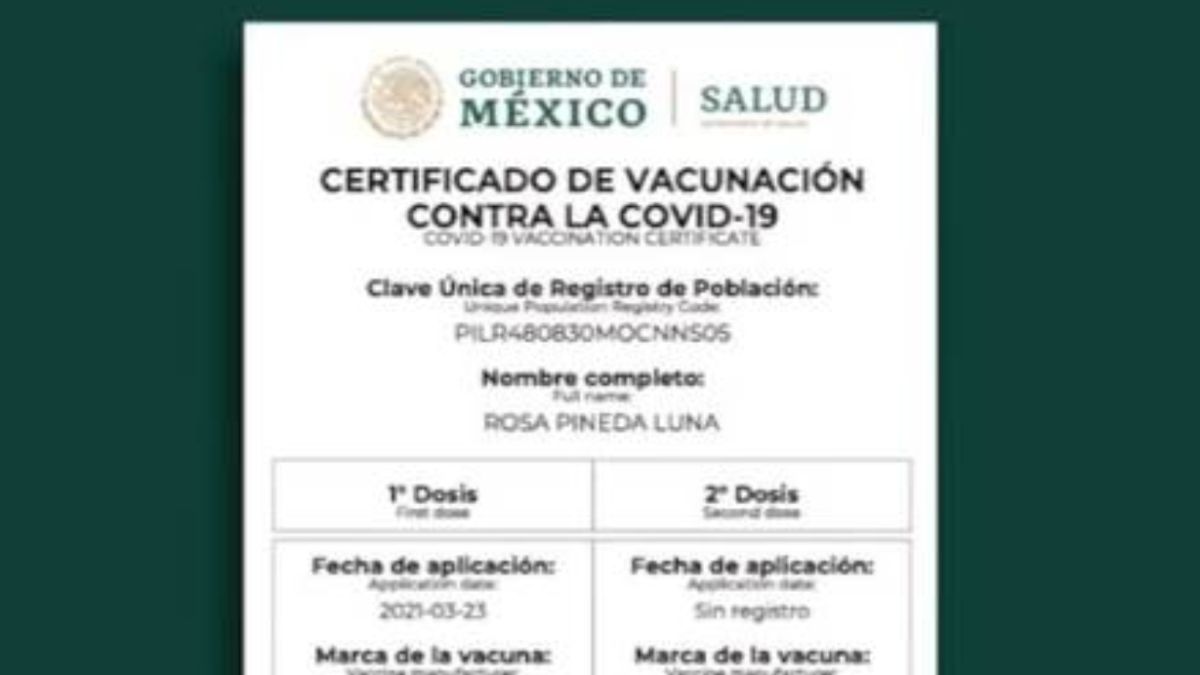 Certificado Covid-19