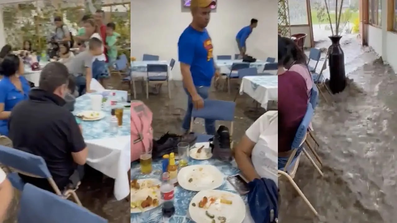 VIDEO: A pesar de inundación sigue fiesta en un rancho