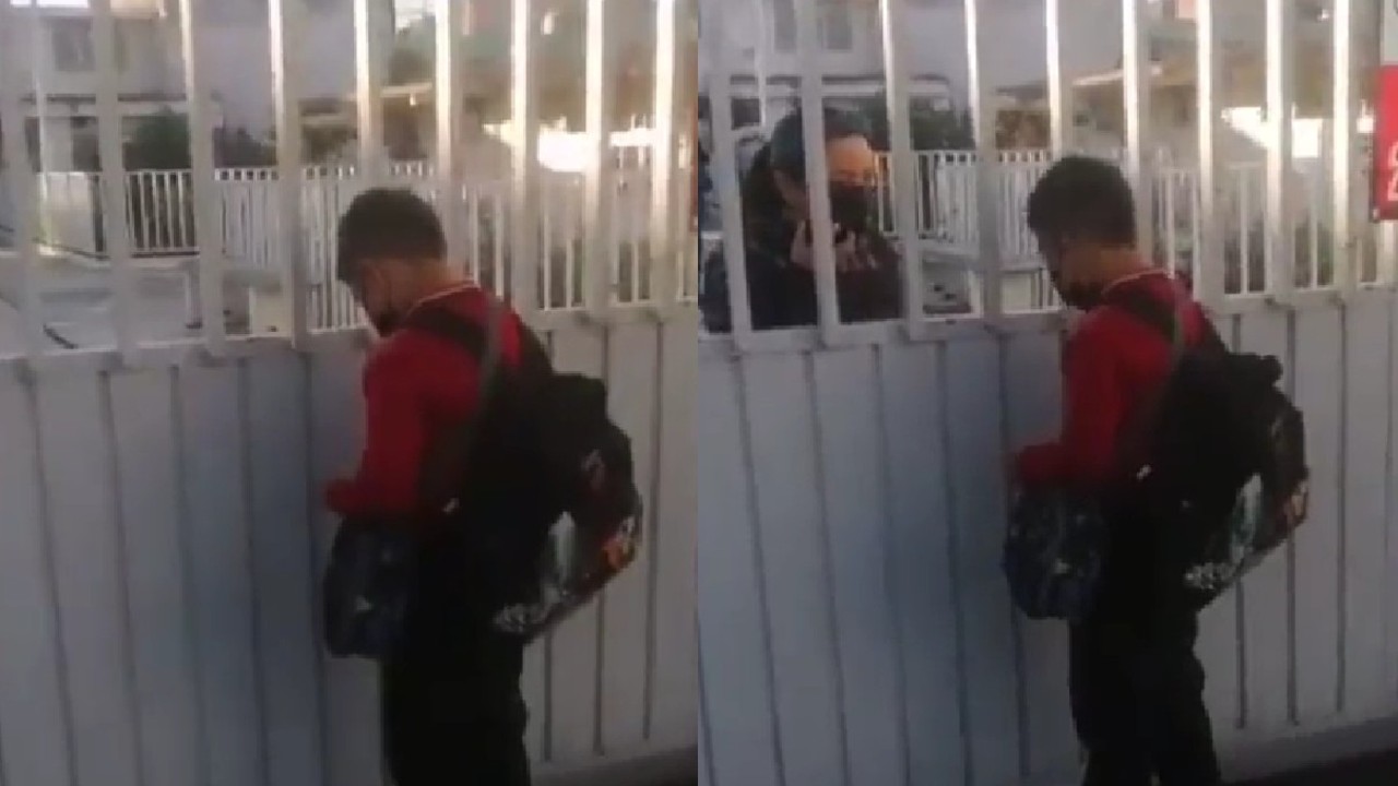 Escuela niega acceso a niño por llegar tarde y lo deja solo en la calle