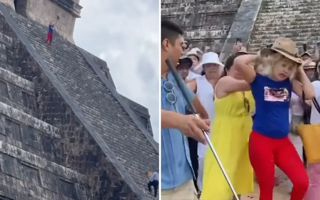 Multan a Lady Chichén Itzá por escalar pirámide de Kukulcán