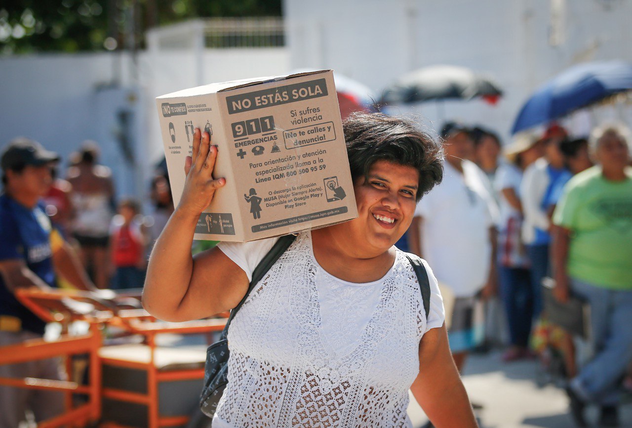 Gobierno de Mara Lezama entrega más de 15 mil paquetes alimentarios