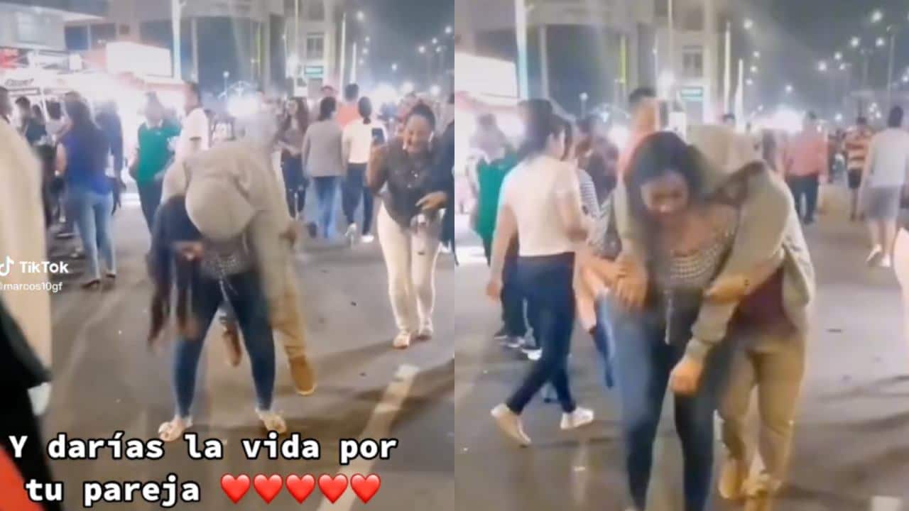 Estar juntos en las buenas y las malas, así debe ser una relación, y eso demostró una pareja que se hizo viral en las redes sociales luego que captaran a una chica cargando en su espalda a su novio borracho para llegar juntos a casa.