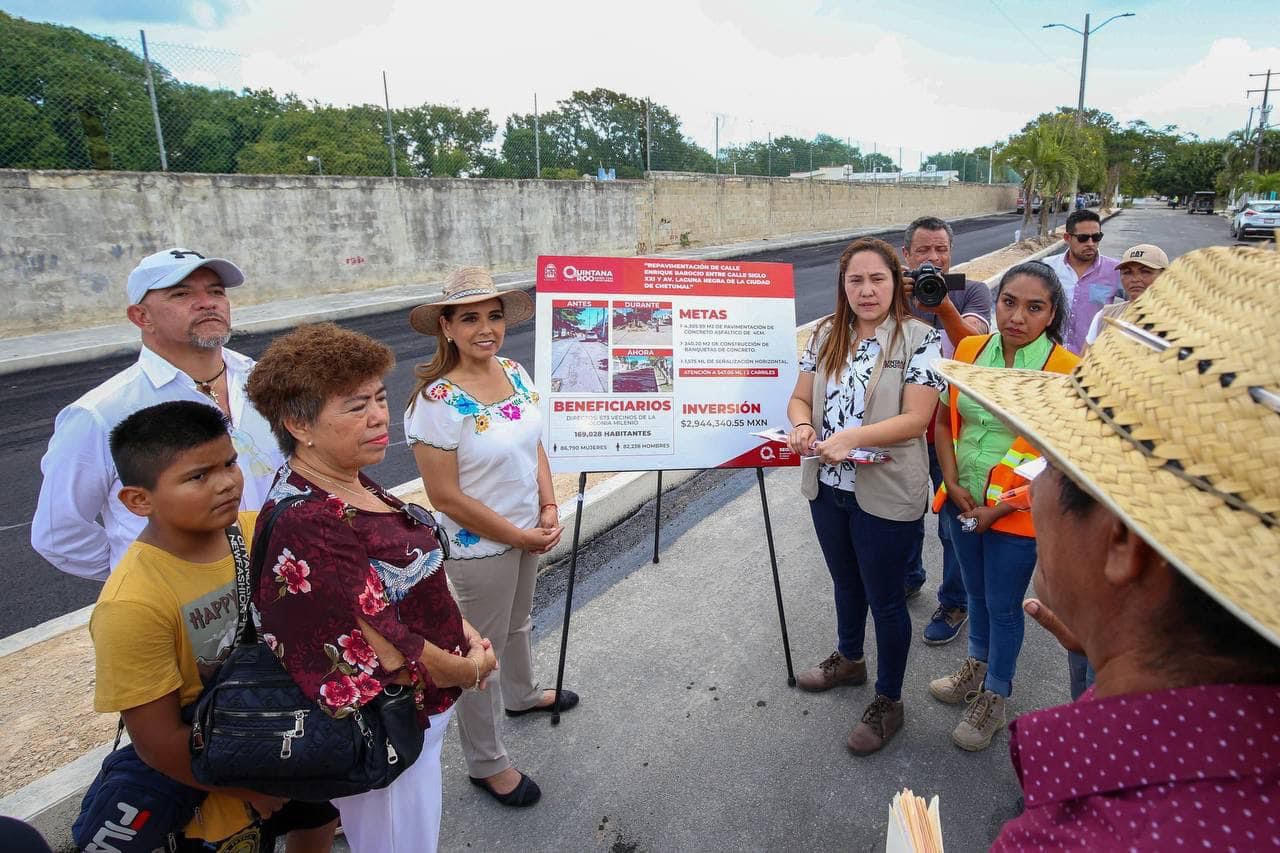 Mara Lezama en modernización de vialidades en Chetumal