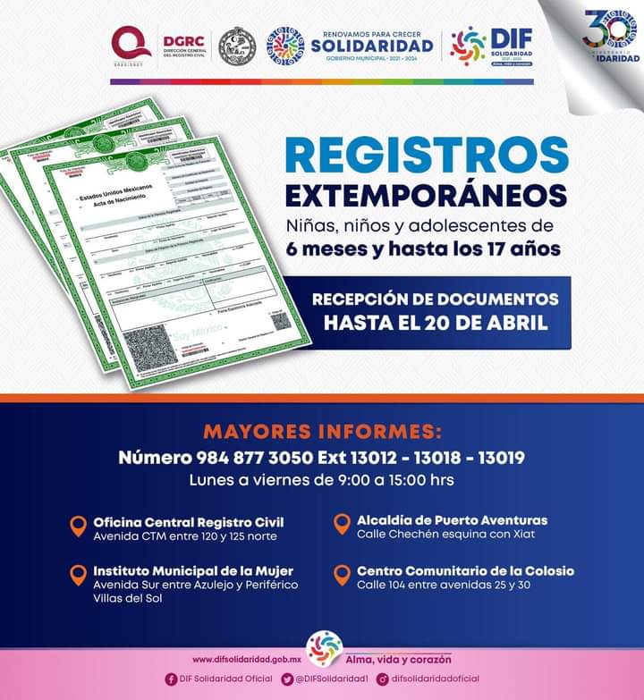 Lanza gobierno municipal campaña de registro extemporáneo