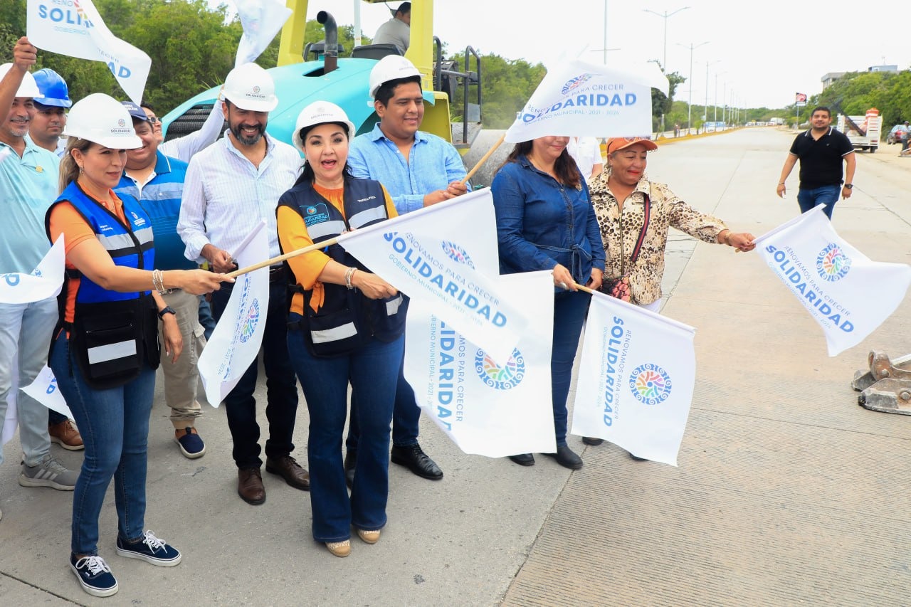 Lili Campos inicia obra en la 115