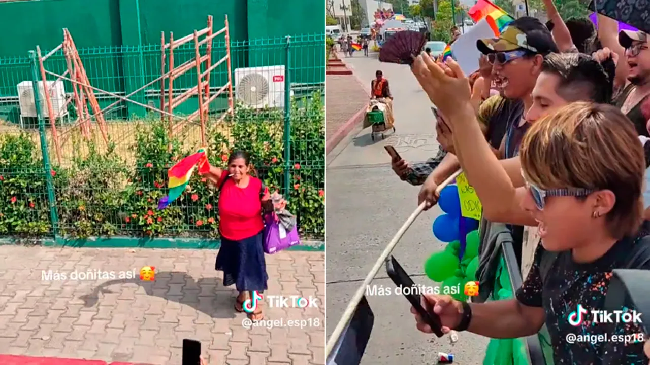 Abuelita baila en desfile LGBT+