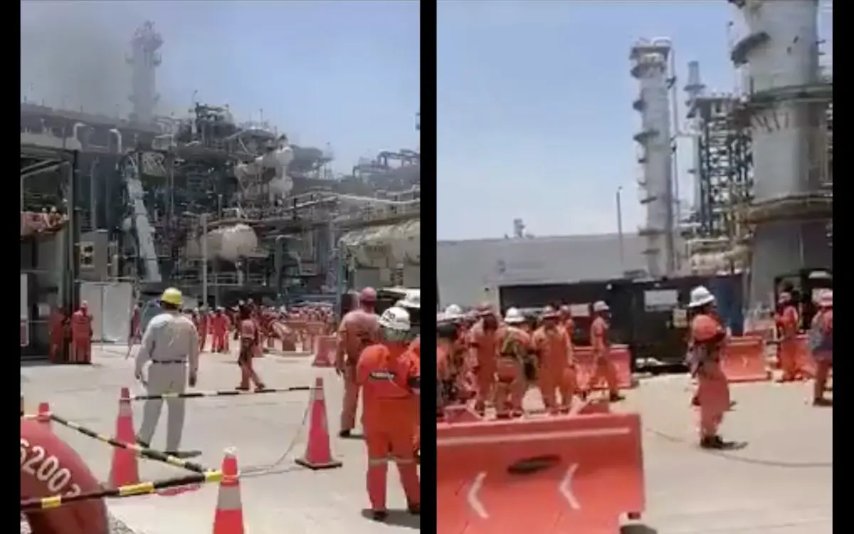 Reportan incendio en Refinería Olmeca en Dos Bocas