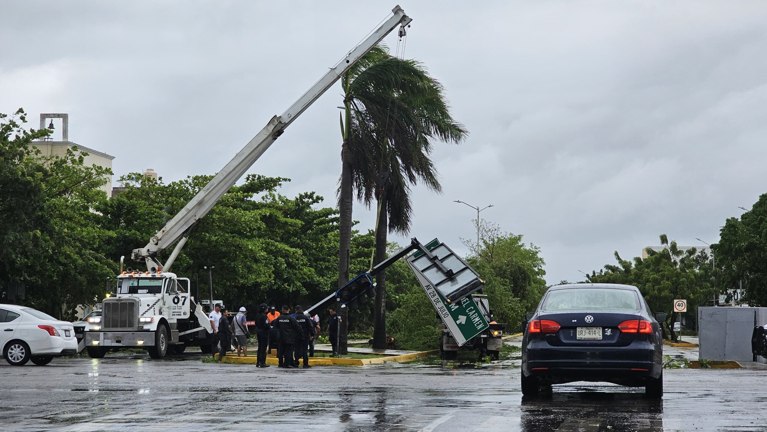 Así fue el paso del huracán Beryl por Playa del Carmen